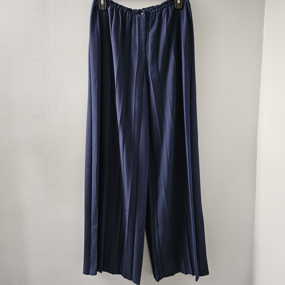Babette Pleated Pants Women Wide Leg Pull on Lightweight Trouser Lagenlook